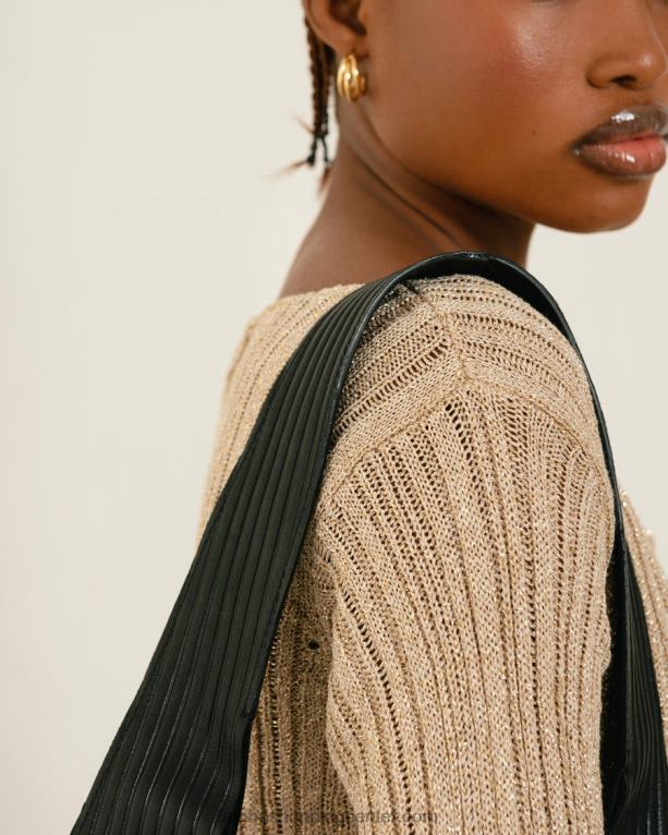 nagubana - črna usnjena torbica ženske Alohas 0D4R81070