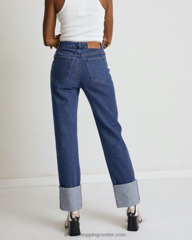 nedelja - modre bombažne kavbojke ženske Alohas 0D4R8995