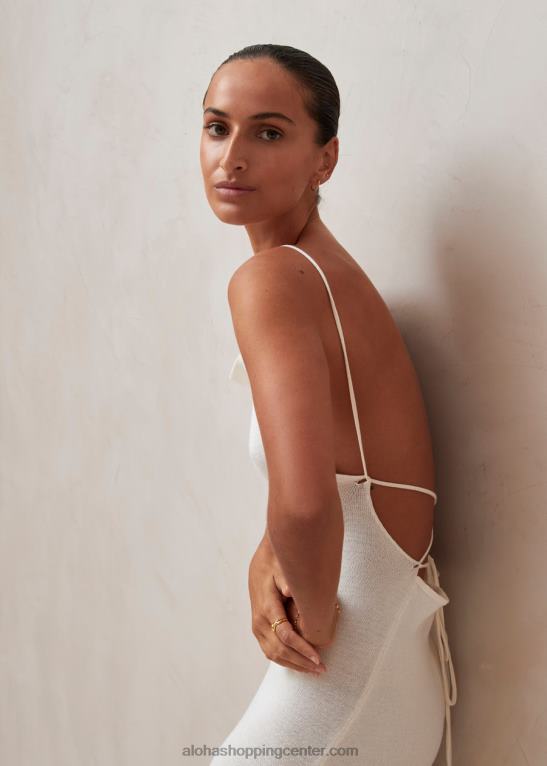 nežen trak - bela pletena obleka ženske Alohas 0D4R8601