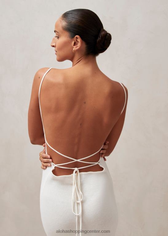 nežen trak - bela pletena obleka ženske Alohas 0D4R8601