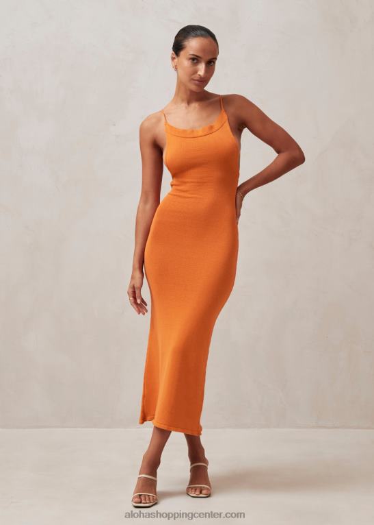 nežen trak - oranžna pletena obleka ženske Alohas 0D4R8603