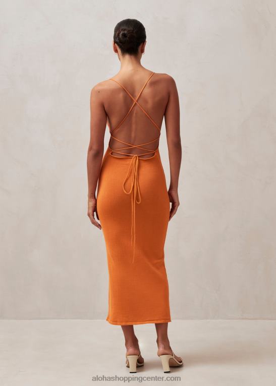 nežen trak - oranžna pletena obleka ženske Alohas 0D4R8603