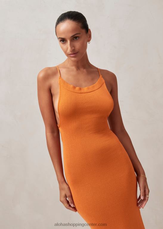 nežen trak - oranžna pletena obleka ženske Alohas 0D4R8603