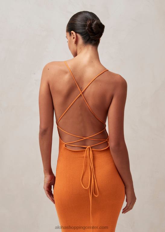 nežen trak - oranžna pletena obleka ženske Alohas 0D4R8603