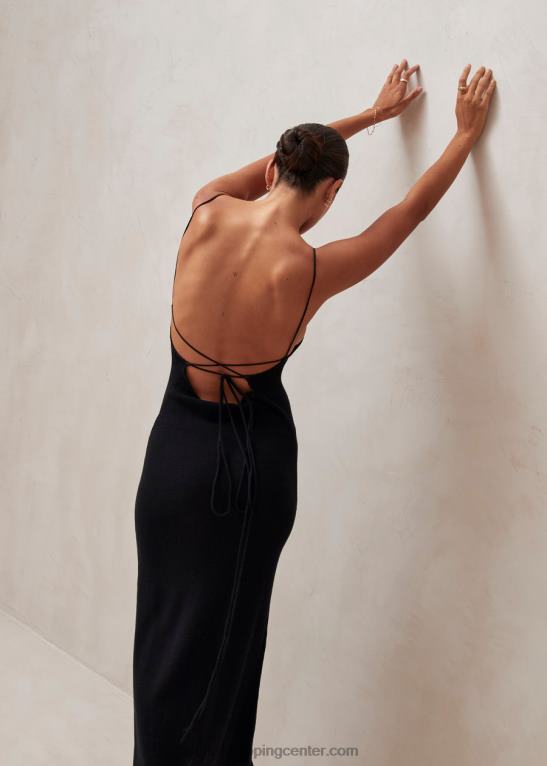 nežen trak - črna pletena obleka ženske Alohas 0D4R8602