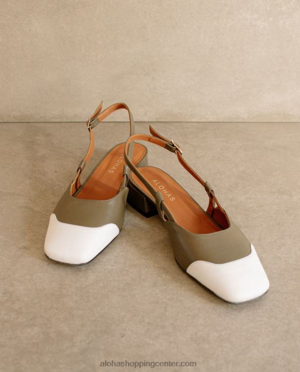 noah - zelene usnjene balerinke ženske Alohas 0D4R8543