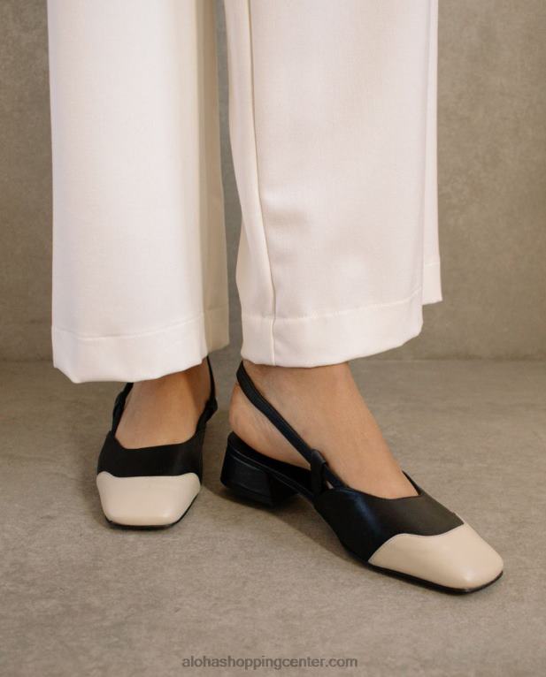 noah - črno-bele balerinke ženske Alohas 0D4R8544