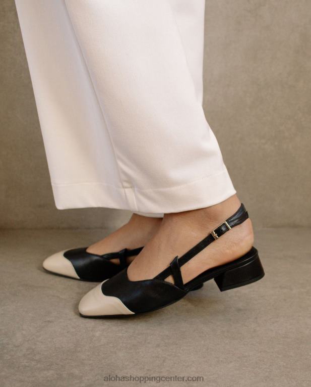 noah - črno-bele balerinke ženske Alohas 0D4R8544