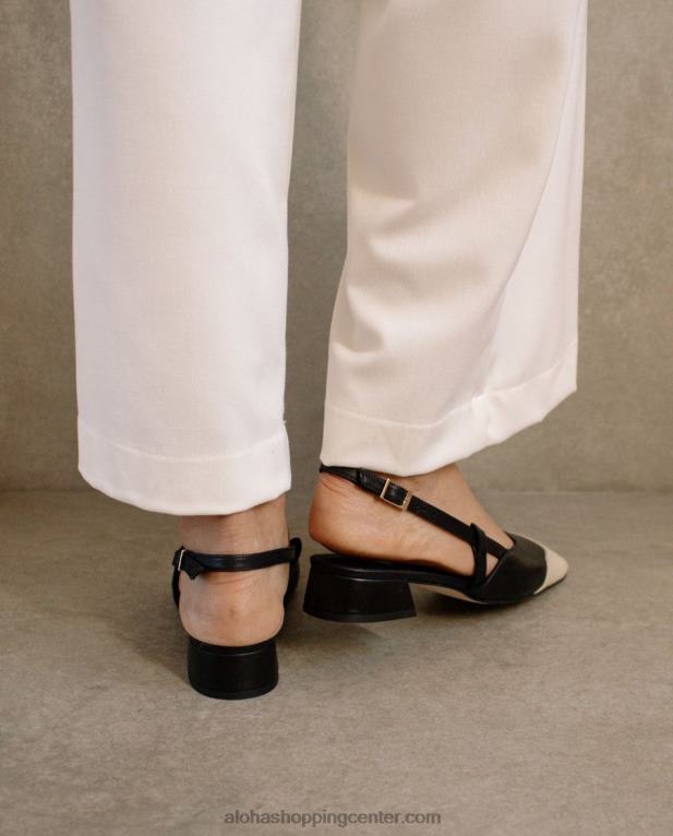 noah - črno-bele balerinke ženske Alohas 0D4R8544