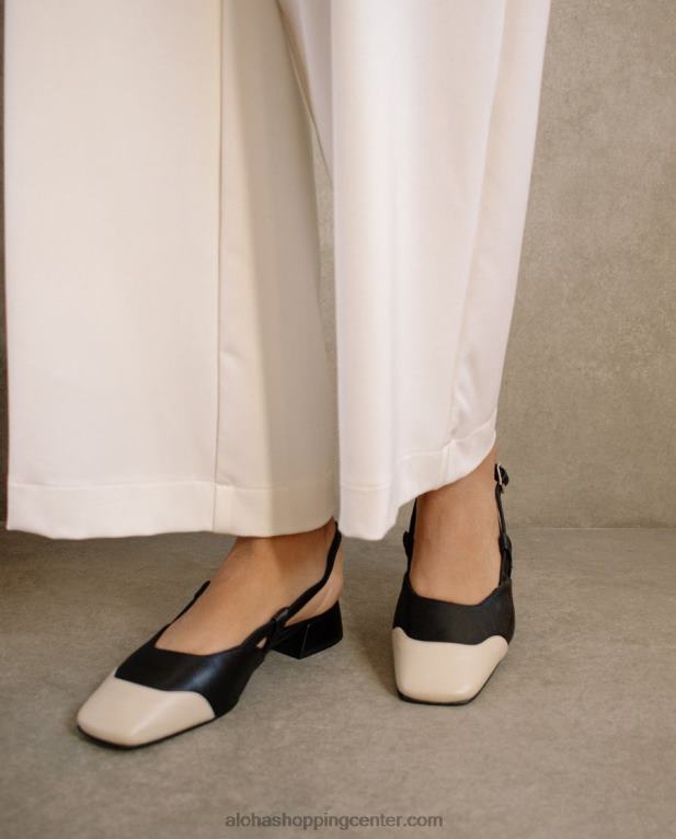 noah - črno-bele balerinke ženske Alohas 0D4R8544