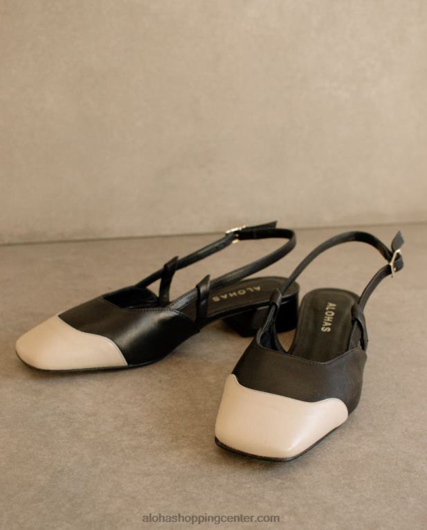 noah - črno-bele balerinke ženske Alohas 0D4R8544