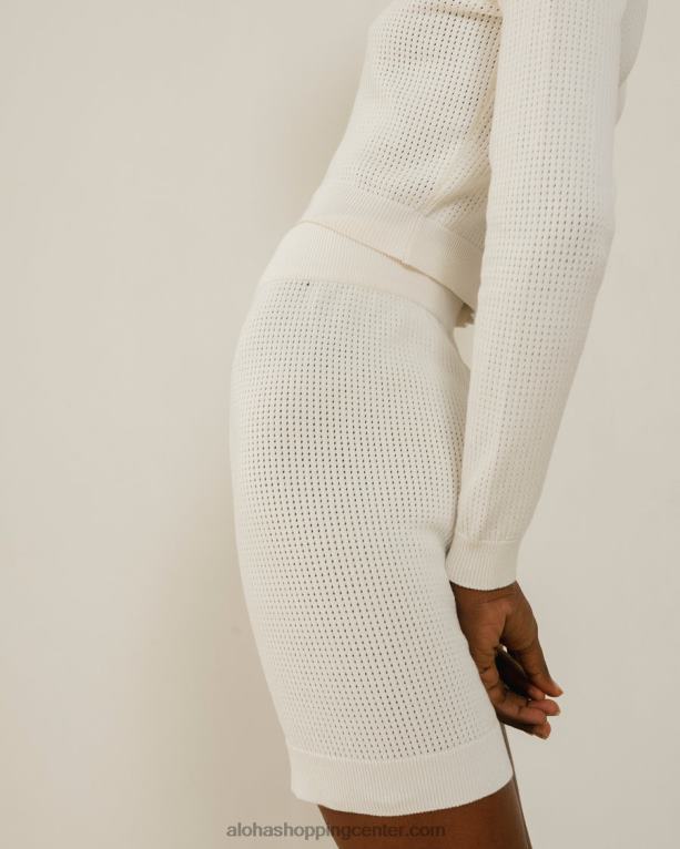 novinec - bele pletene kratke hlače ženske Alohas 0D4R8801