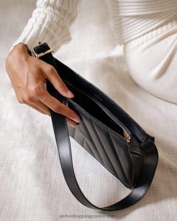 nočna kapica - črna usnjena torbica ženske Alohas 0D4R81166