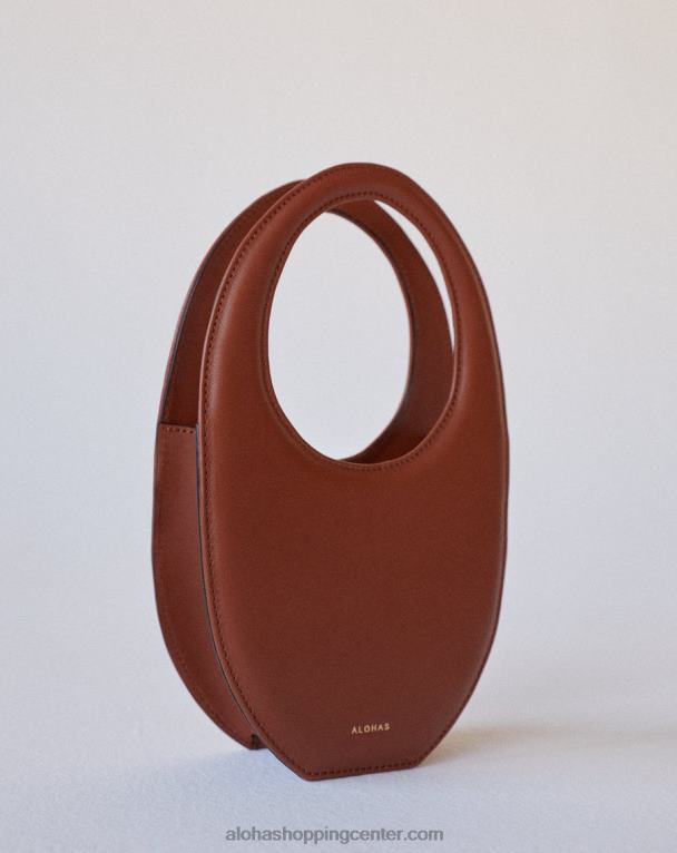 o - rjava usnjena torbica ženske Alohas 0D4R81103