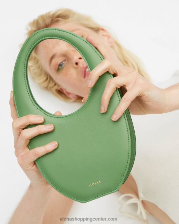 o - zelena usnjena torbica ženske Alohas 0D4R81035