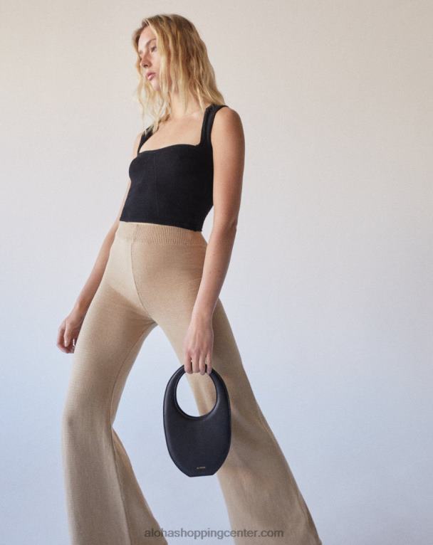 o - črna usnjena torbica ženske Alohas 0D4R81102