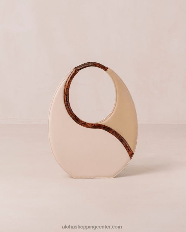 o venti indo - bela in bež usnjena torba ženske Alohas 0D4R81037