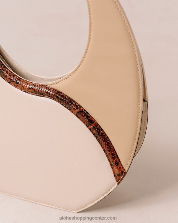 o venti indo - bela in bež usnjena torba ženske Alohas 0D4R81037