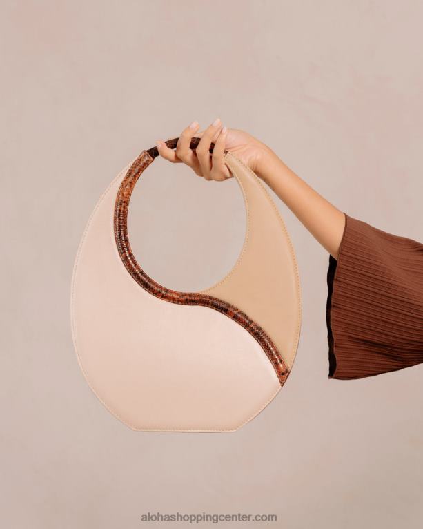 o venti indo - bela in bež usnjena torba ženske Alohas 0D4R81037