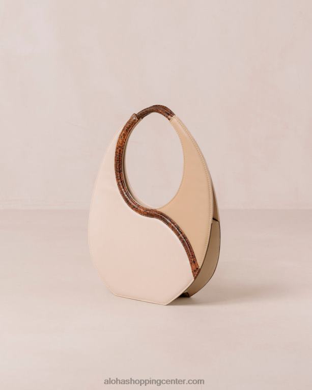 o venti indo - bela in bež usnjena torba ženske Alohas 0D4R81037