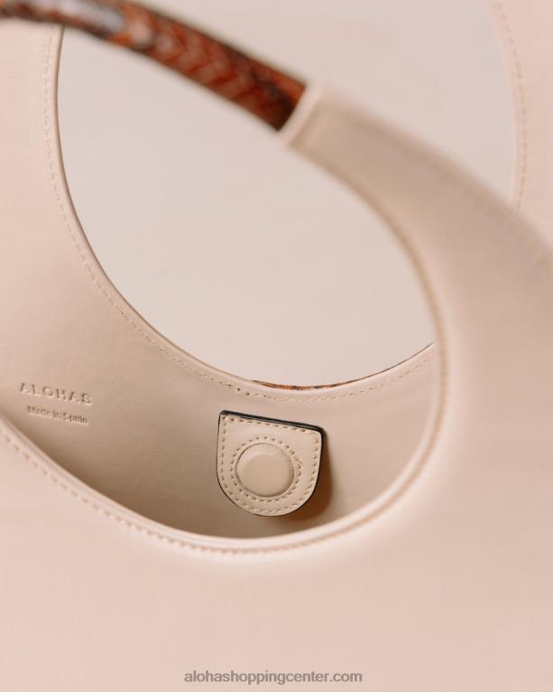 o venti indo - bela in bež usnjena torba ženske Alohas 0D4R81037