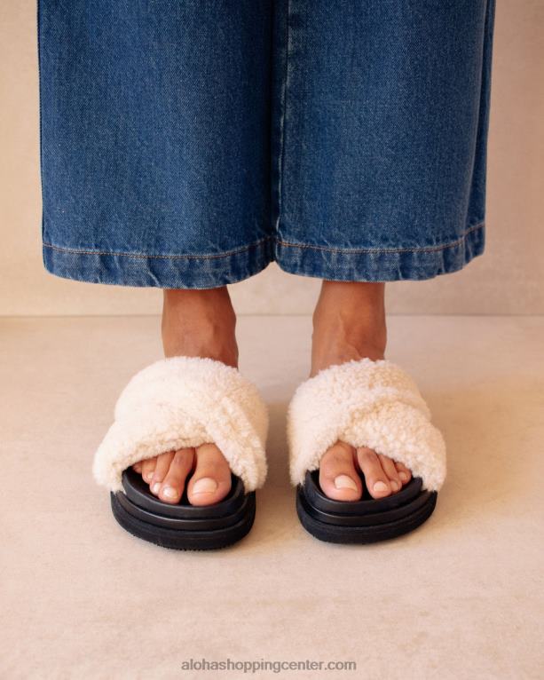 oblak - beli striženi copati ženske Alohas 0D4R8504