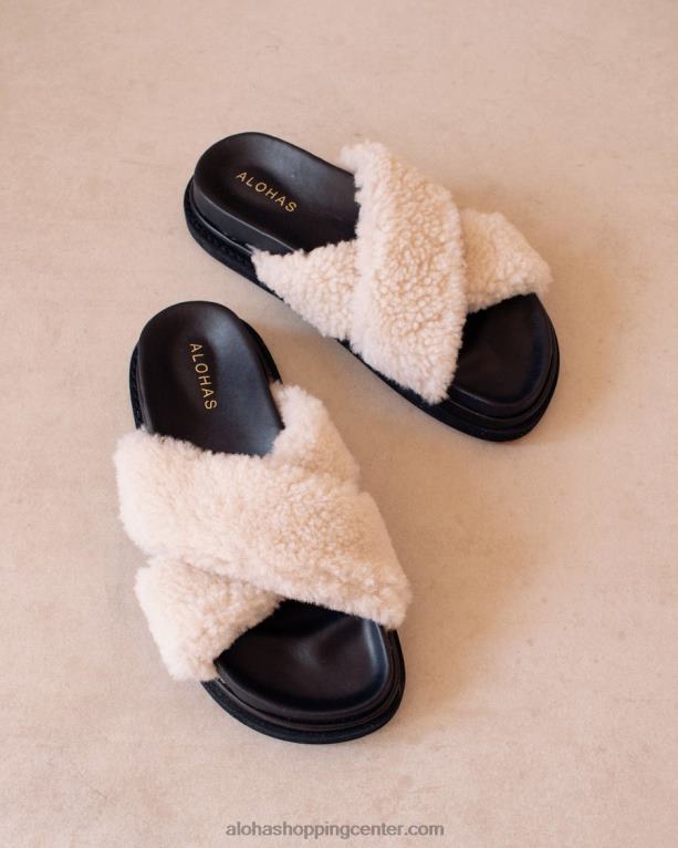 oblak - beli striženi copati ženske Alohas 0D4R8504