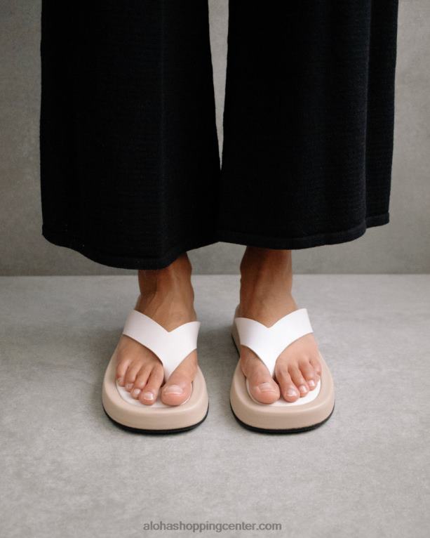 oblačen - bele in bež usnjene sandale ženske Alohas 0D4R8451