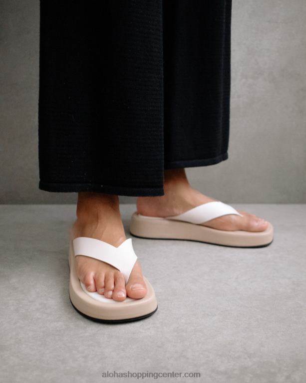 oblačen - bele in bež usnjene sandale ženske Alohas 0D4R8451