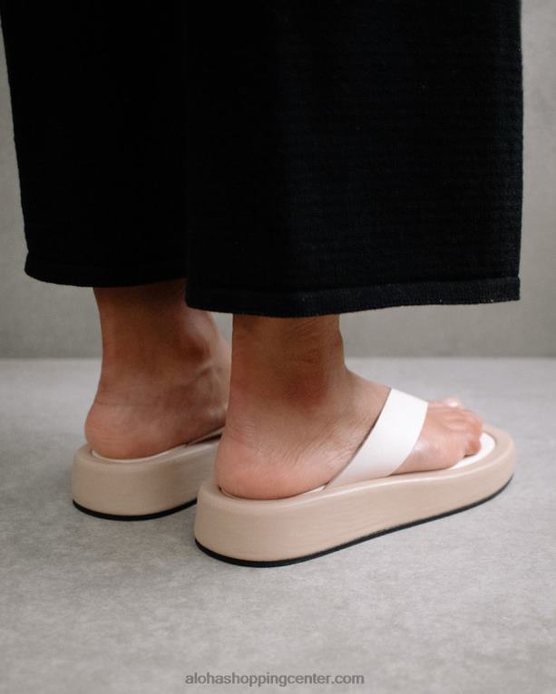 oblačen - bele in bež usnjene sandale ženske Alohas 0D4R8451