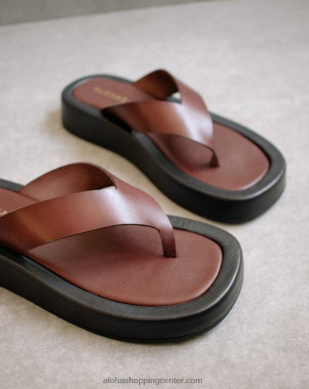 oblačno - rdeče usnjene sandale ženske Alohas 0D4R8447