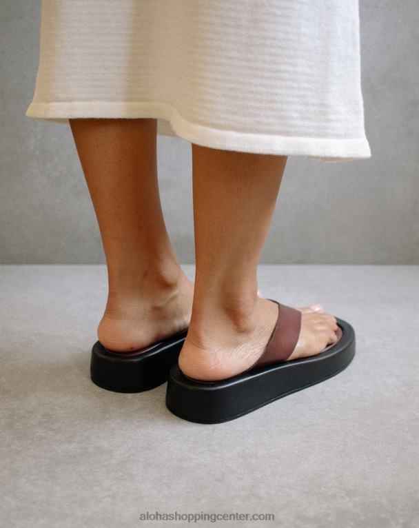 oblačno - rdeče usnjene sandale ženske Alohas 0D4R8447