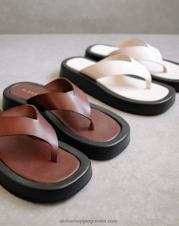 oblačno - rdeče usnjene sandale ženske Alohas 0D4R8447