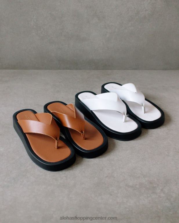 oblačno - rjavi usnjeni sandali ženske Alohas 0D4R8448