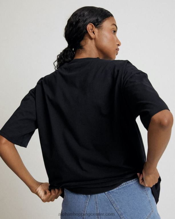 ohlapen - črn bombažni top ženske Alohas 0D4R8862