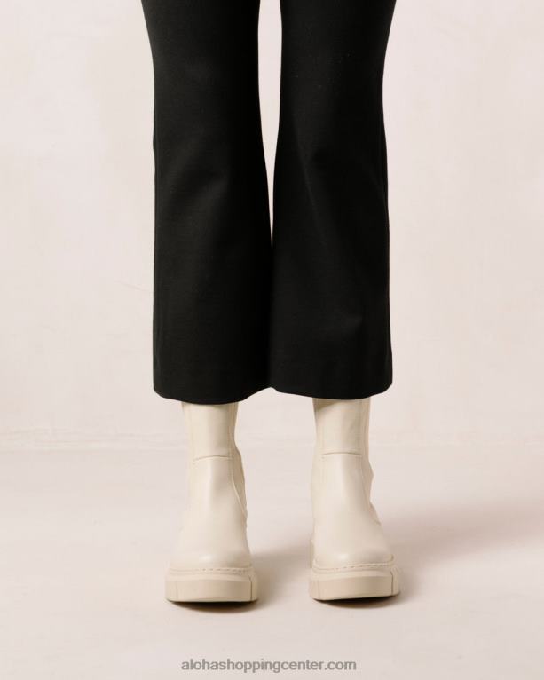 oklep - beli usnjeni škornji ženske Alohas 0D4R8560