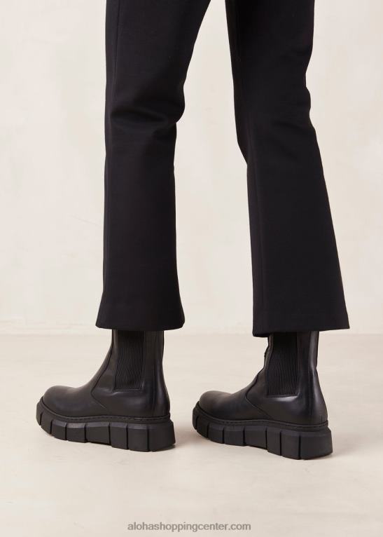 oklep - črni usnjeni škornji ženske Alohas 0D4R8210