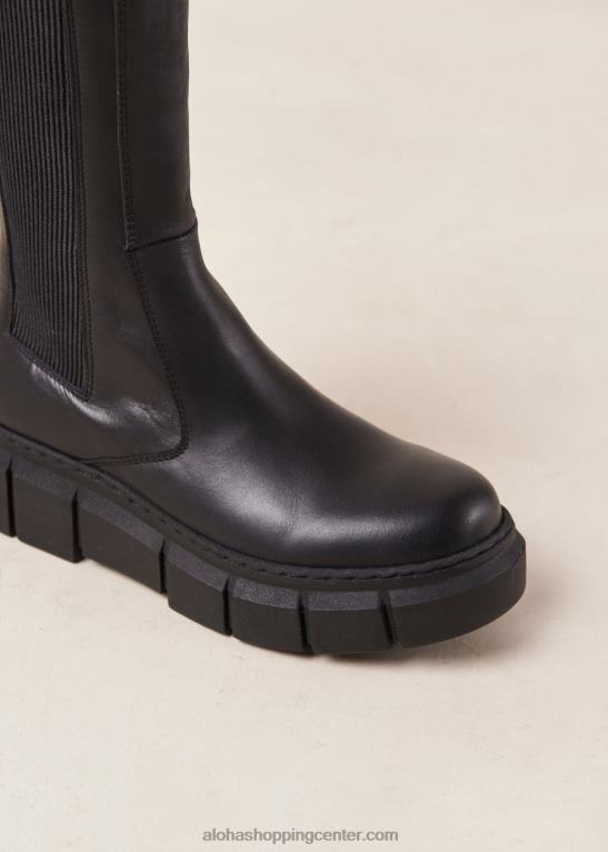 oklep - črni usnjeni škornji ženske Alohas 0D4R8210