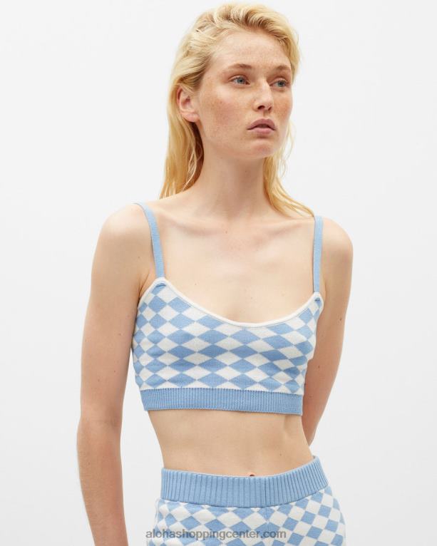 žakard koruzno modra