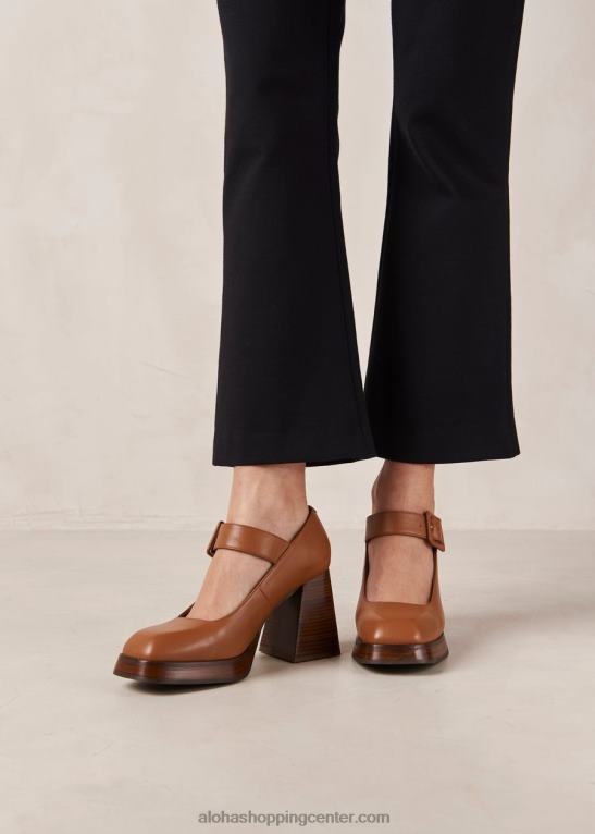 oregon - rjave usnjene copate ženske Alohas 0D4R8286