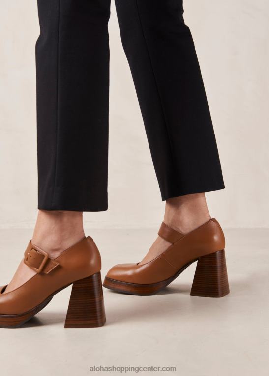 oregon - rjave usnjene copate ženske Alohas 0D4R8286