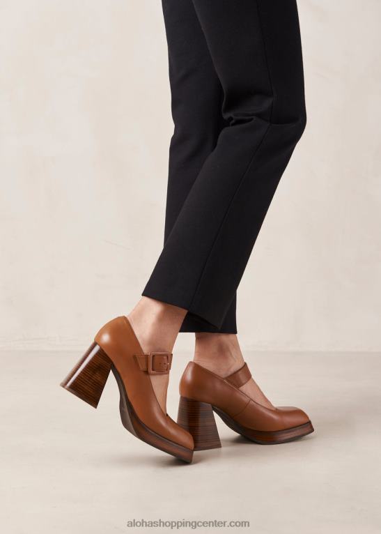 oregon - rjave usnjene copate ženske Alohas 0D4R8286