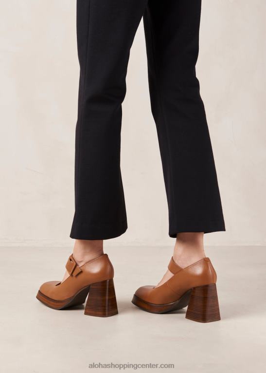 oregon - rjave usnjene copate ženske Alohas 0D4R8286