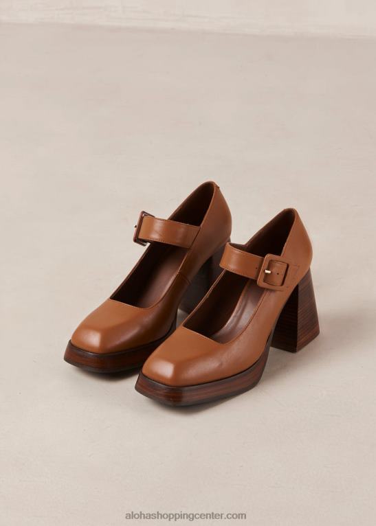 oregon - rjave usnjene copate ženske Alohas 0D4R8286