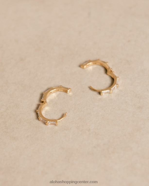 orlop - zlati in beli uhani ženske Alohas 0D4R81054