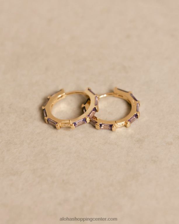 orlop - zlati in vijolični uhani ženske Alohas 0D4R81056