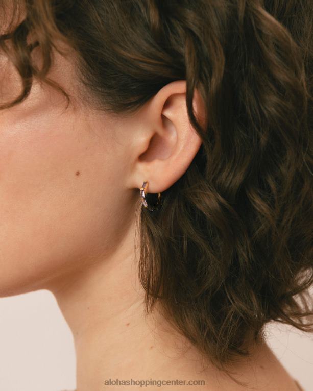 orlop - zlati in vijolični uhani ženske Alohas 0D4R81056