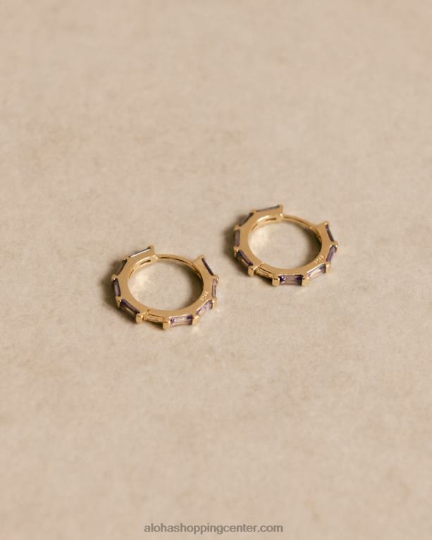 orlop - zlati in vijolični uhani ženske Alohas 0D4R81056