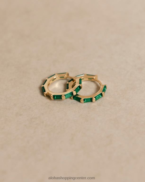 orlop - zlati in zeleni uhani ženske Alohas 0D4R81055