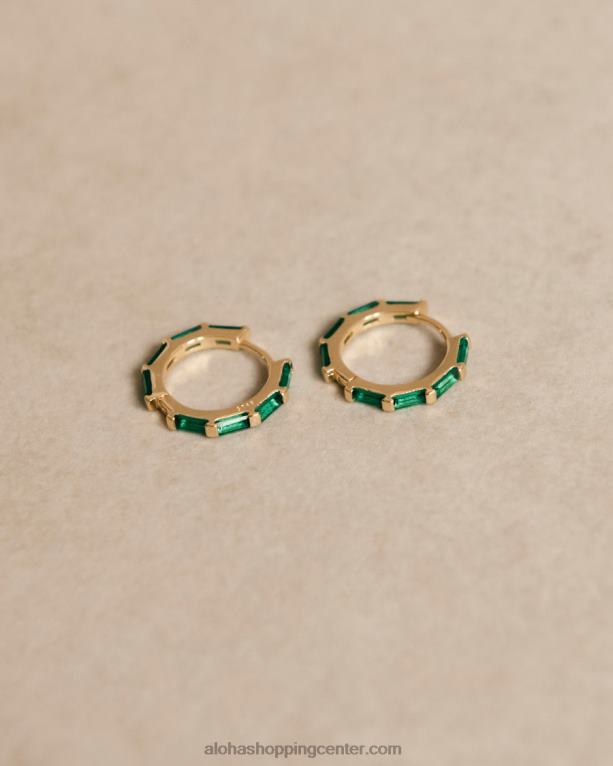 orlop - zlati in zeleni uhani ženske Alohas 0D4R81055